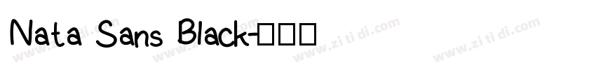 Nata Sans Black字体转换